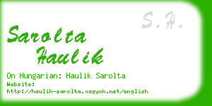 sarolta haulik business card